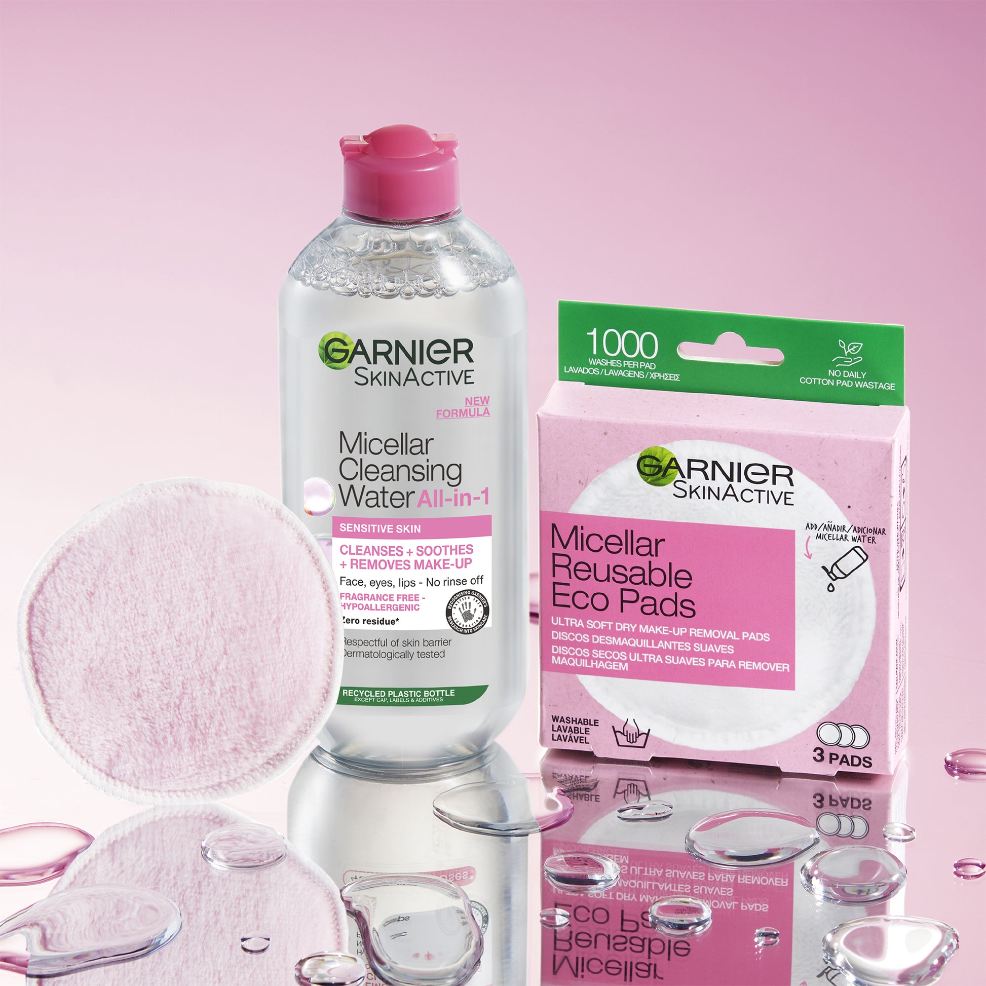 Garnier Micellar Water Facial Cleanser and Makeup Remover for Sensitive Skin 400ml