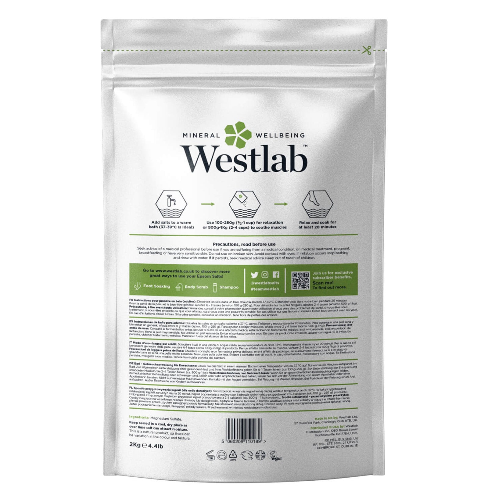 Westlab Epsom Salt 2kg