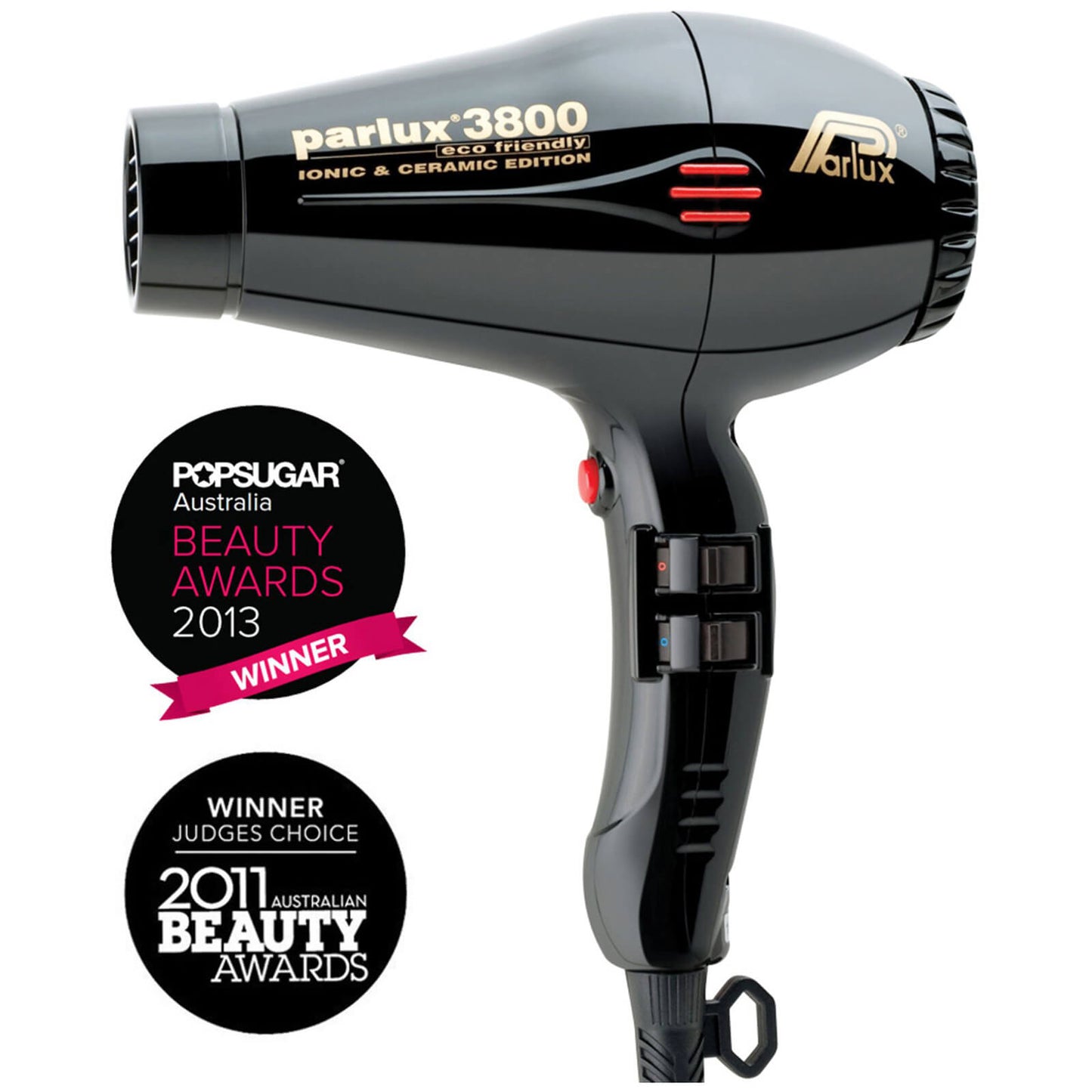 Parlux 3800 Eco Friendly Hair Dryer 2100W - Black