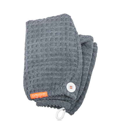 Aquis Hair Turban Waffle Luxe Moody Gray