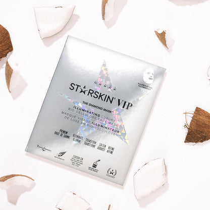 STARSKIN The Diamond Mask™ VIP Illuminating Coconut Bio-Cellulose Second Skin Face Mask