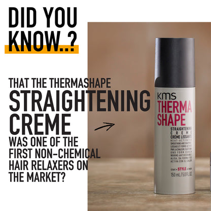 KMS Thermashape Straightening Crème for Smoothing Curly, Medium to Thick, Coarse Hair 150ml