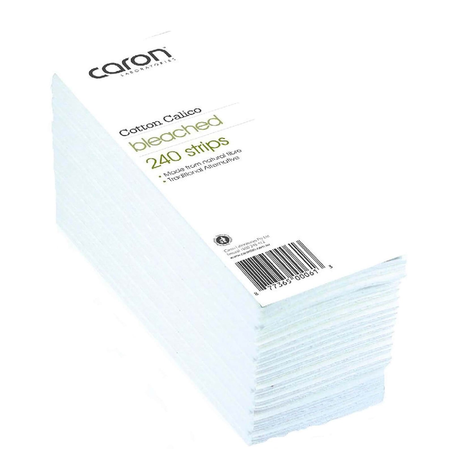 Caronlab Cotton Bleached Calico Strips (Pack of 240)