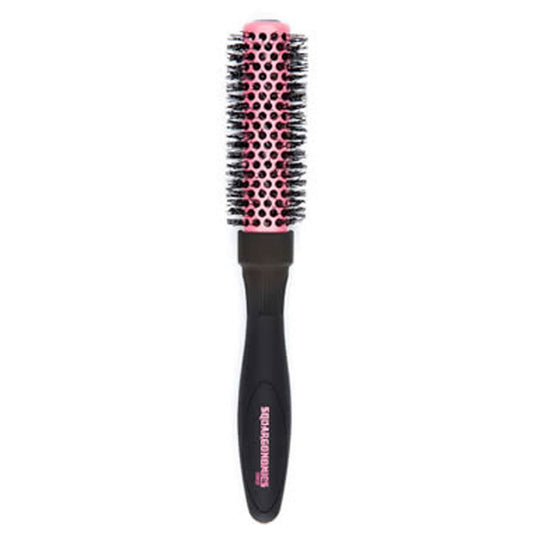 Denman Squargonomics Square Barrel With Crimped Bristle Dsq2 Medium 25mm Pink