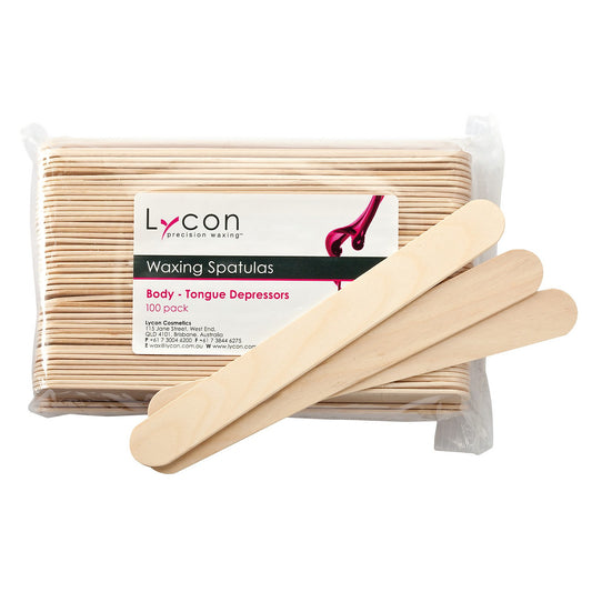 Lycon Waxing Spatulas Body Tongue Depressors 100 Pack