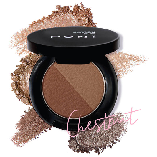 PONi Cosmetics Duo Brow Powder - Chestnut - AU/NZ