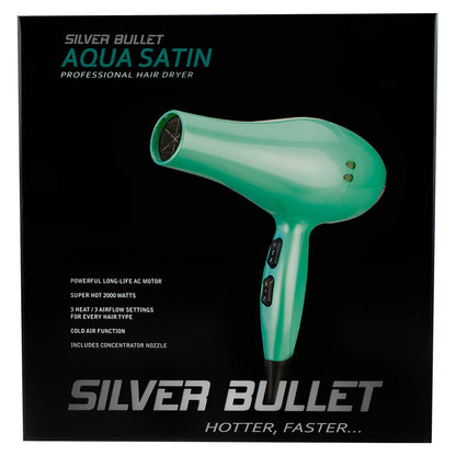 Silver Bullet Professional Hair Dryer - Aqua Satin