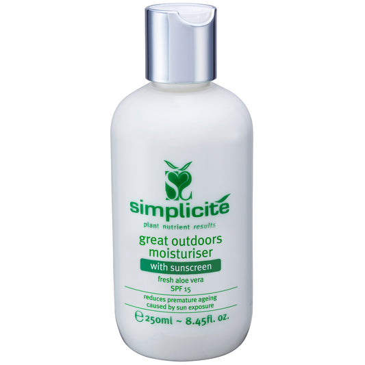 Simplicite Great Outdoors Moisturiser With Sunscreen SPF15 250ml