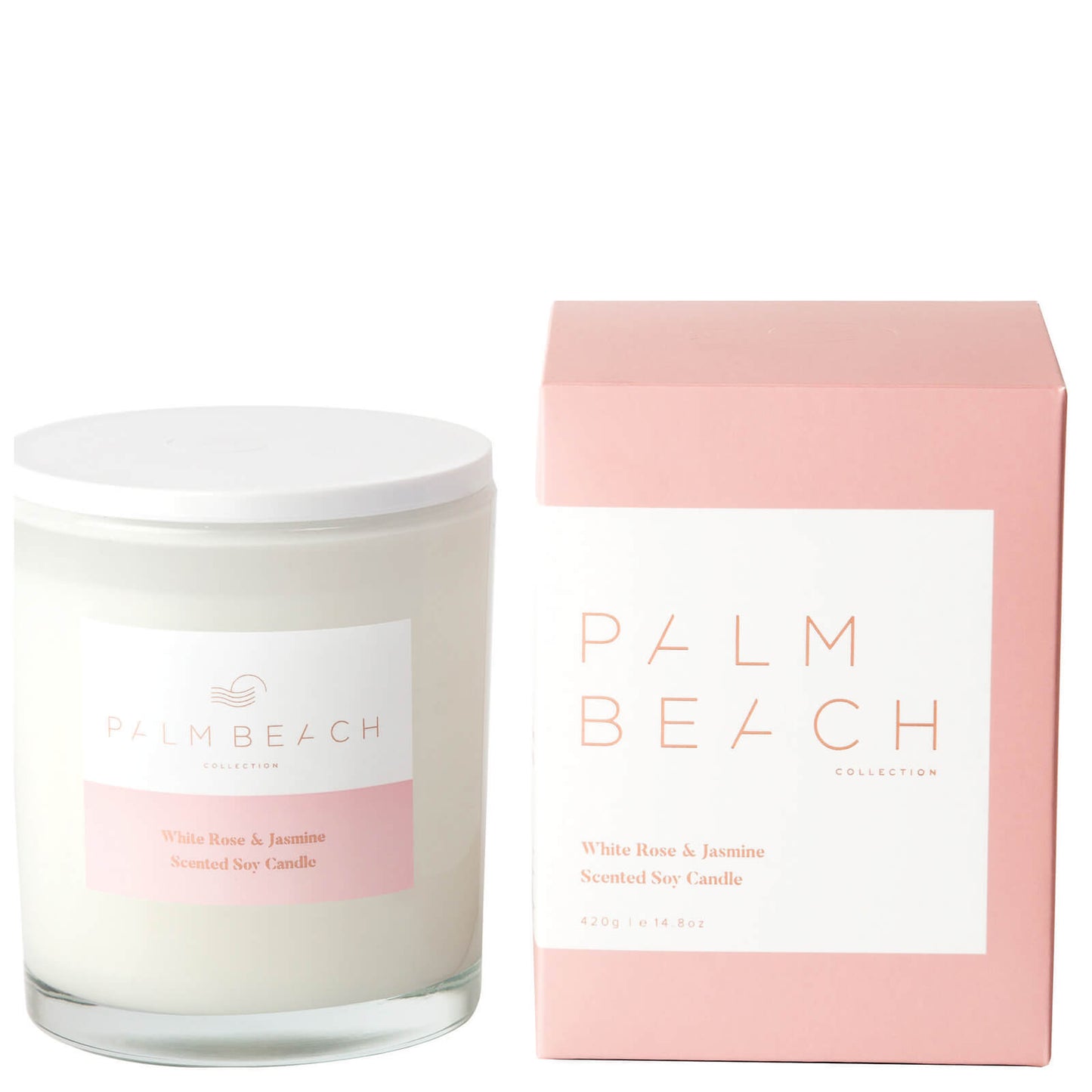 Palm Beach Collection White Rose & Jasmine 420g Standard Candle