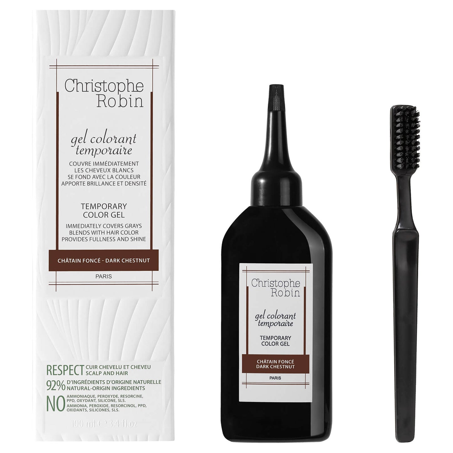 Christophe Robin Temporary Color Gel - Dark Chestnut 100ml