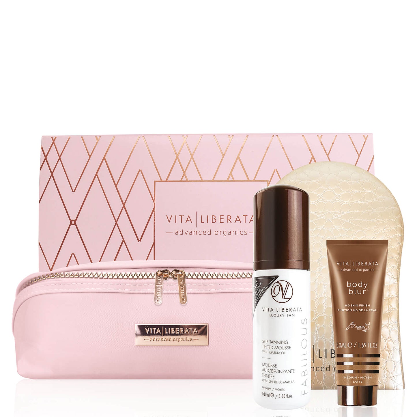 Vita Liberata Fabulous Medium Mousse Set - Pink Bag