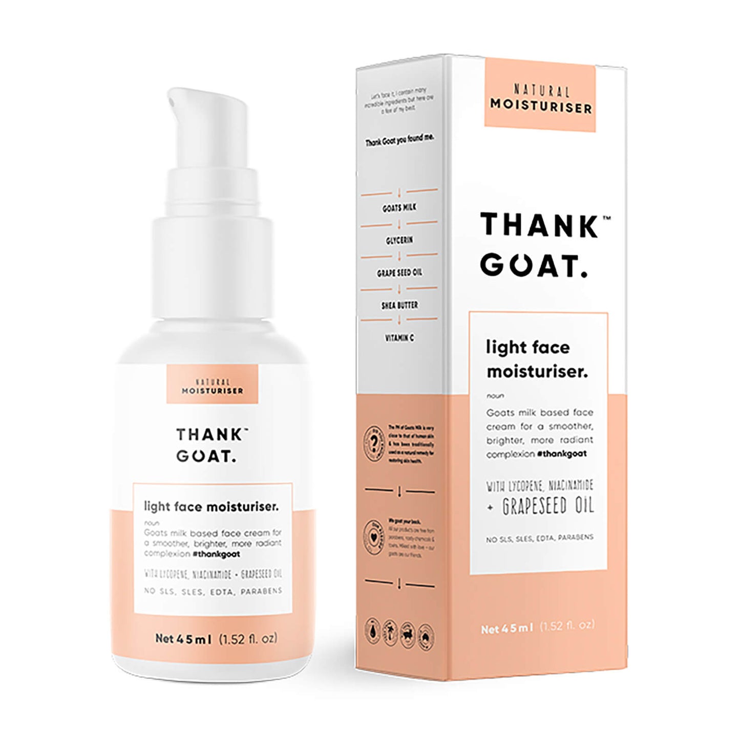 Thank Goat Light Face Moisturiser 45ml