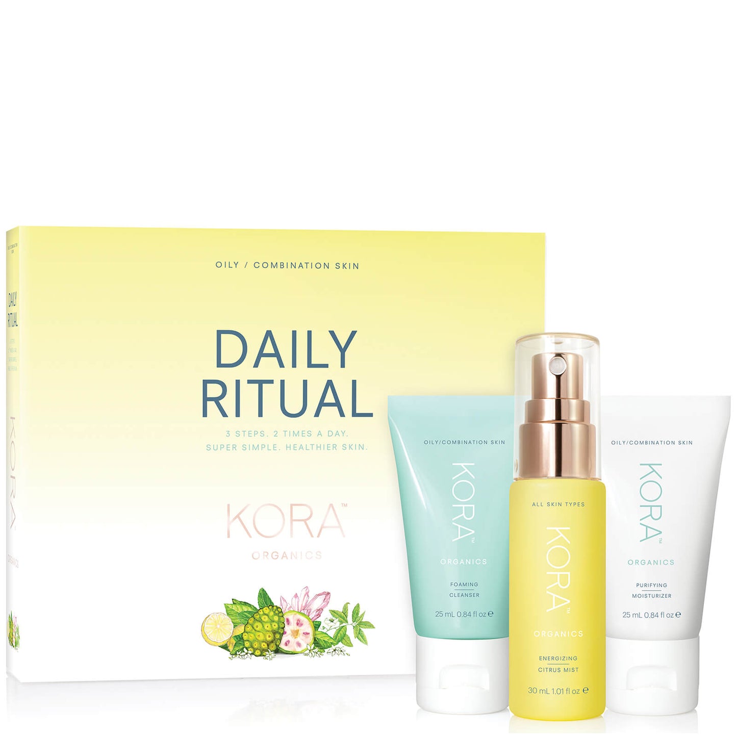 Kora Organics Daily Ritual Kit - Oily/Combination