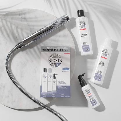 NIOXIN 3-Part System 5 Trial Kit for Chemically Treated Hair with Light Thinning