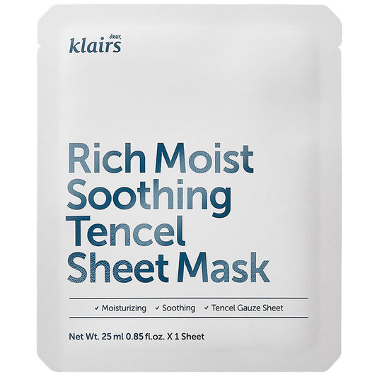 Dear, Klairs Rich Moist Soothing Tencel Sheet Mask 25ml