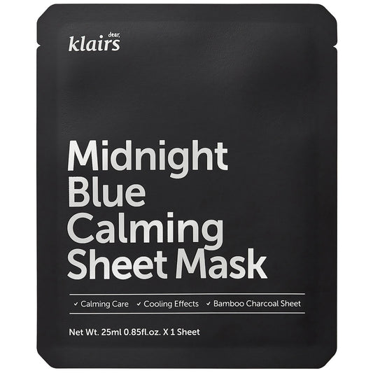 Dear, Klairs Midnight Blue Calming Sheet Mask 25ml