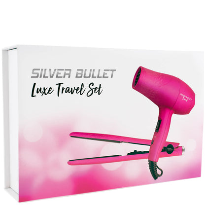 Silver Bullet Luxe Travel Set 2200W Hair Dryer and Straighteners - Pink