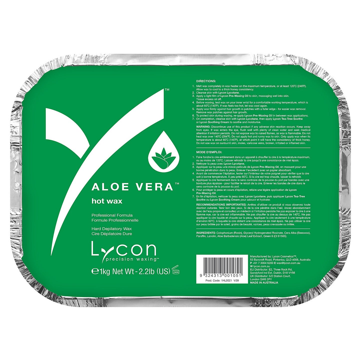 Lycon Aloe Vera Hot Wax 1kg