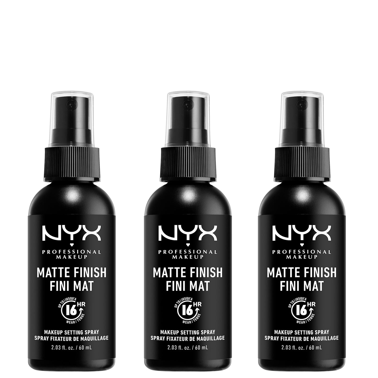 NYX Professional Makeup Matte Setting Spray x 3