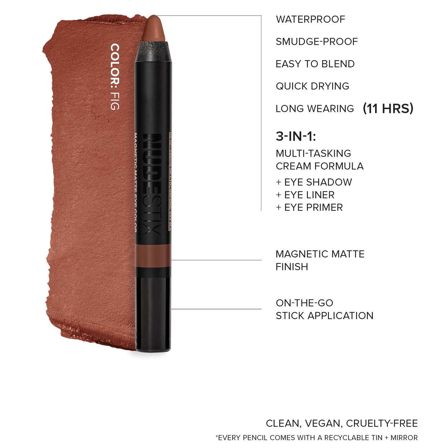 NUDESTIX Magnetic Matte Eye Colour (Various Shades)