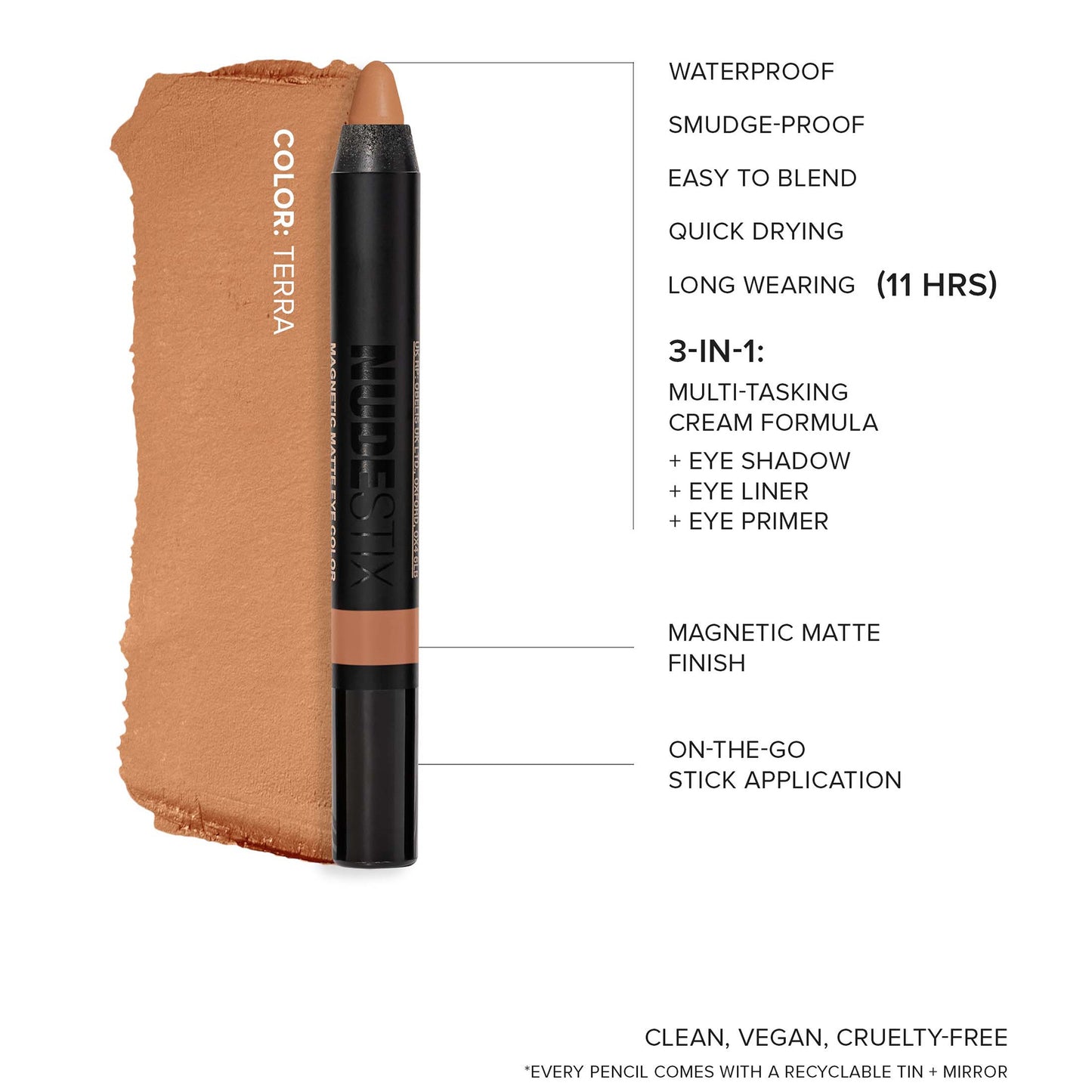 NUDESTIX Magnetic Matte Eye Colour (Various Shades)