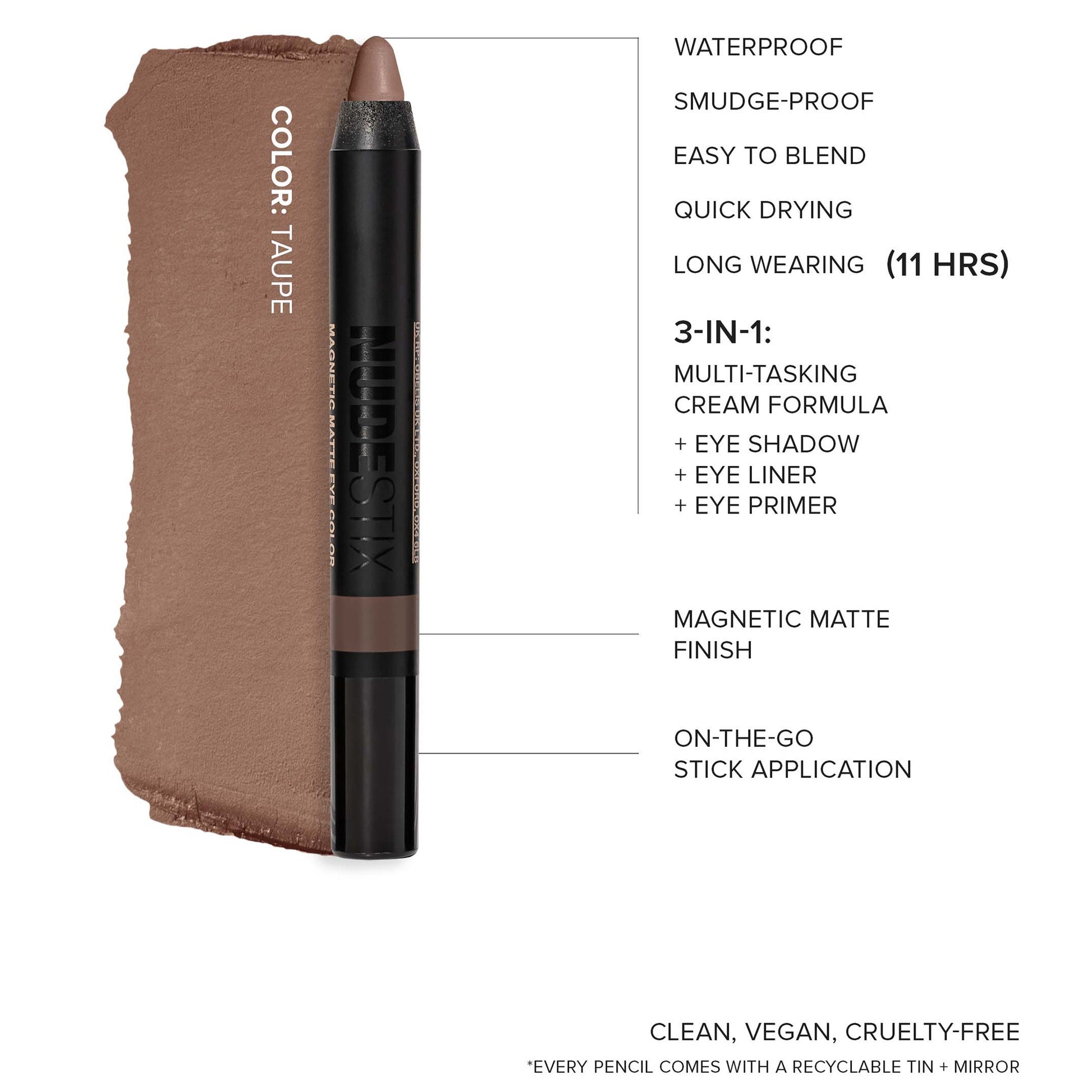 NUDESTIX Magnetic Matte Eye Colour (Various Shades)