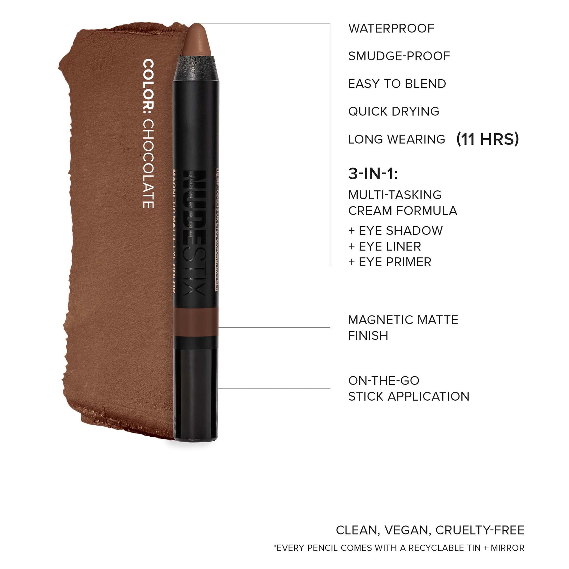 NUDESTIX Magnetic Matte Eye Colour (Various Shades)