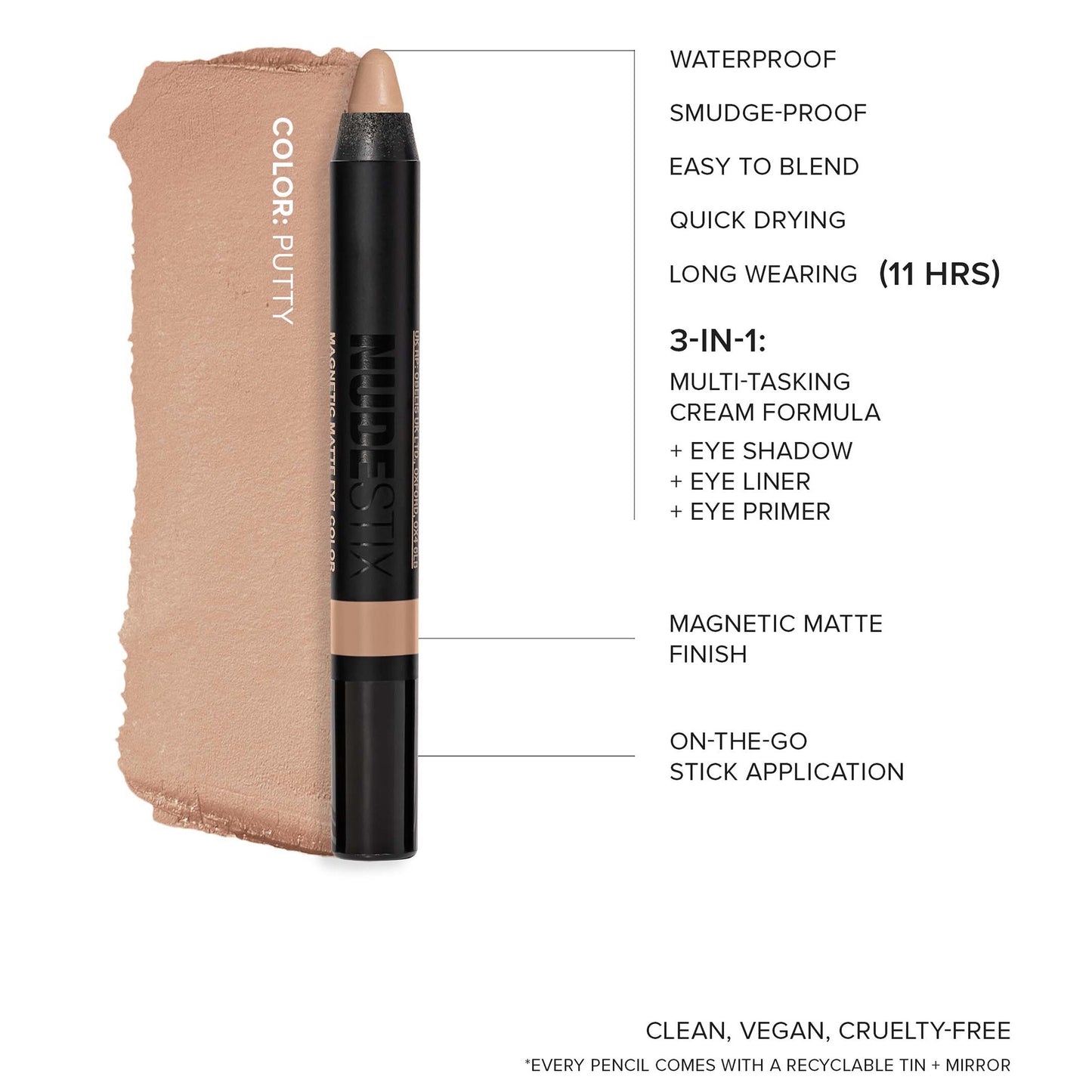 NUDESTIX Magnetic Luminous Eye Colour 2.8g (Various Shades)