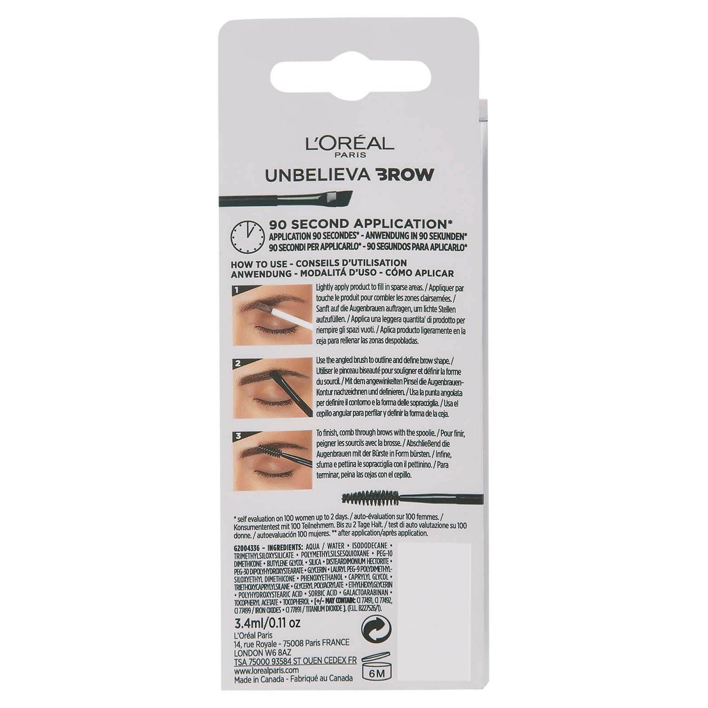 L'Oréal Paris Unbelievabrow Long-Lasting Brow Gel - 102 Cool Blonde