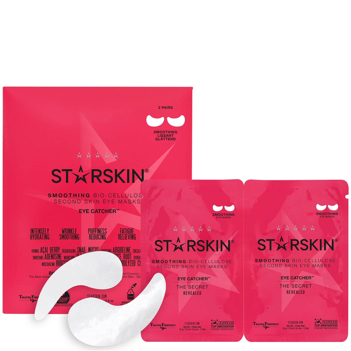 STARSKIN Eye Catcher Smoothing Coconut Bio-Cellulose Second Skin Eye Masks (1 Pair)