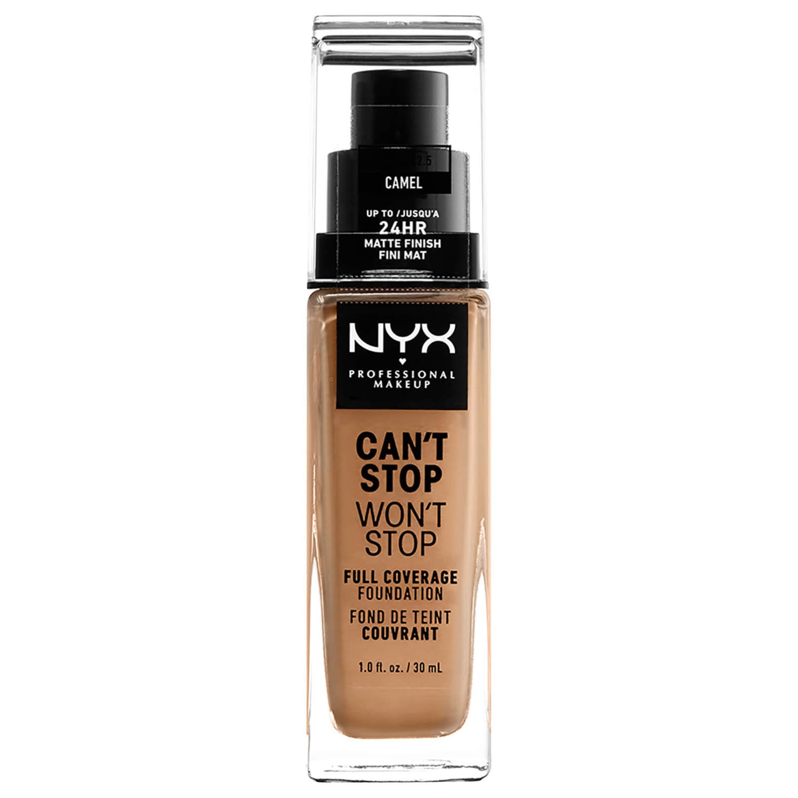 NYX Professional Makeup Can't Stop Won't Stop Full Coverage Liquid Foundation 30ml (Various Shades)