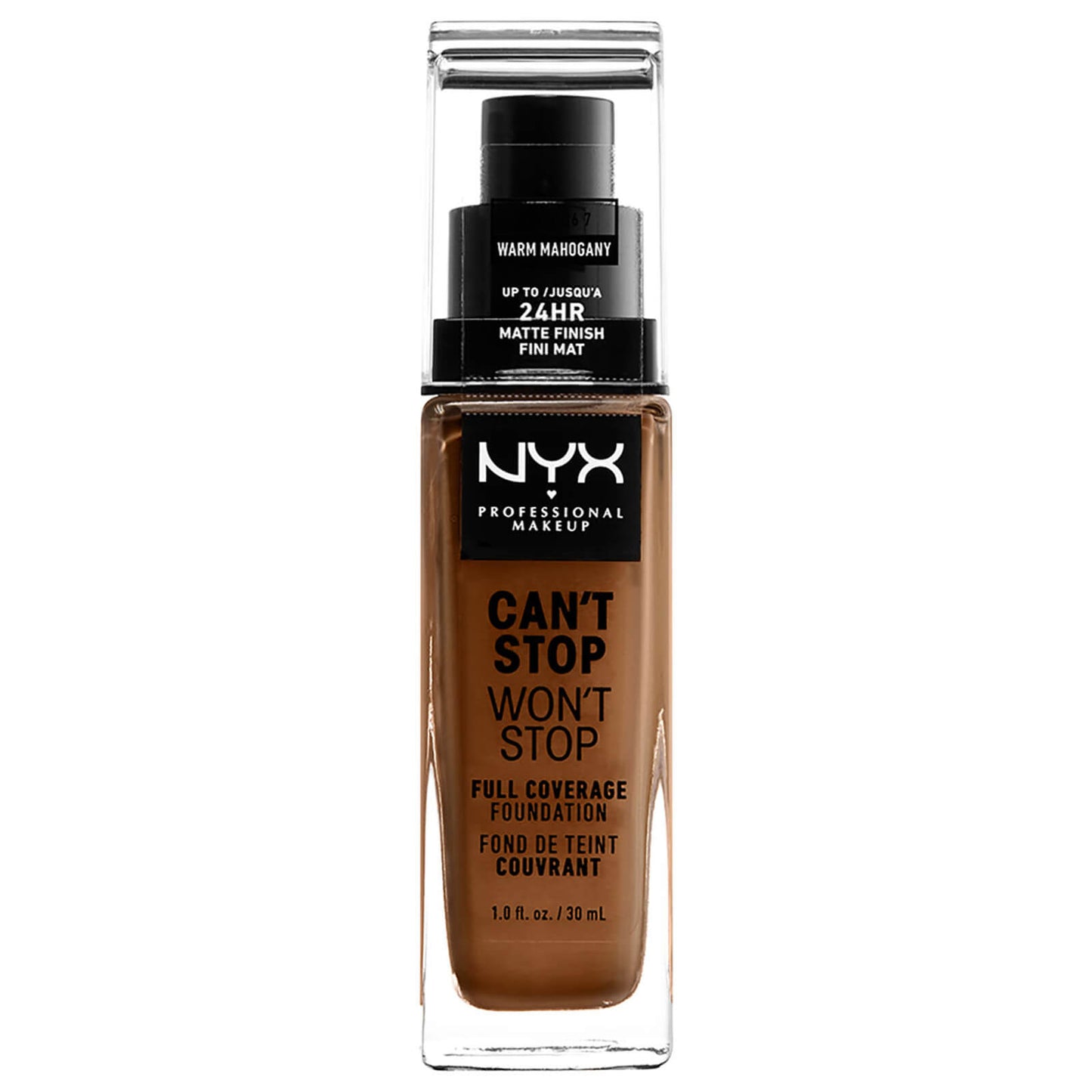 NYX Professional Makeup Can't Stop Won't Stop Full Coverage Liquid Foundation 30ml (Various Shades)