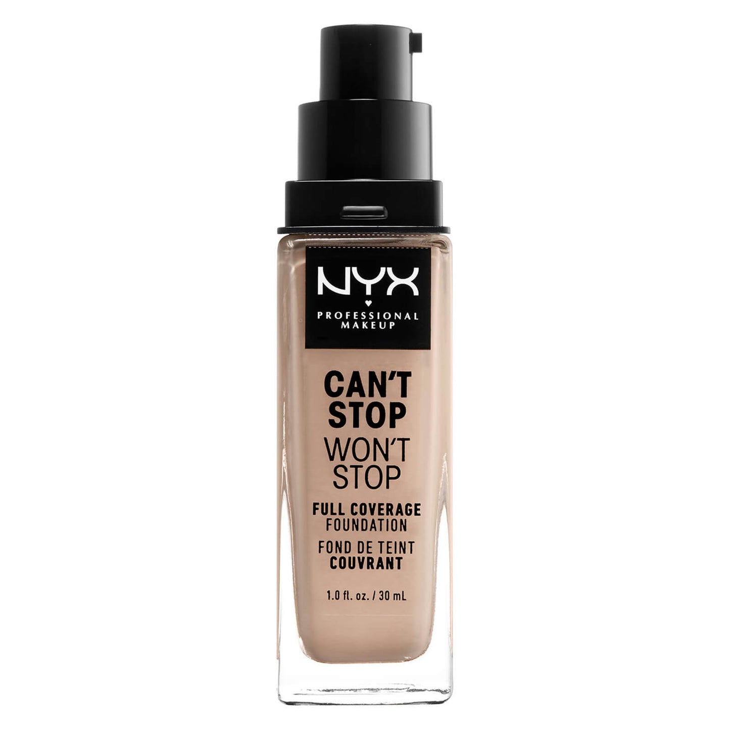 NYX Professional Makeup Can't Stop Won't Stop Full Coverage Liquid Foundation 30ml (Various Shades)