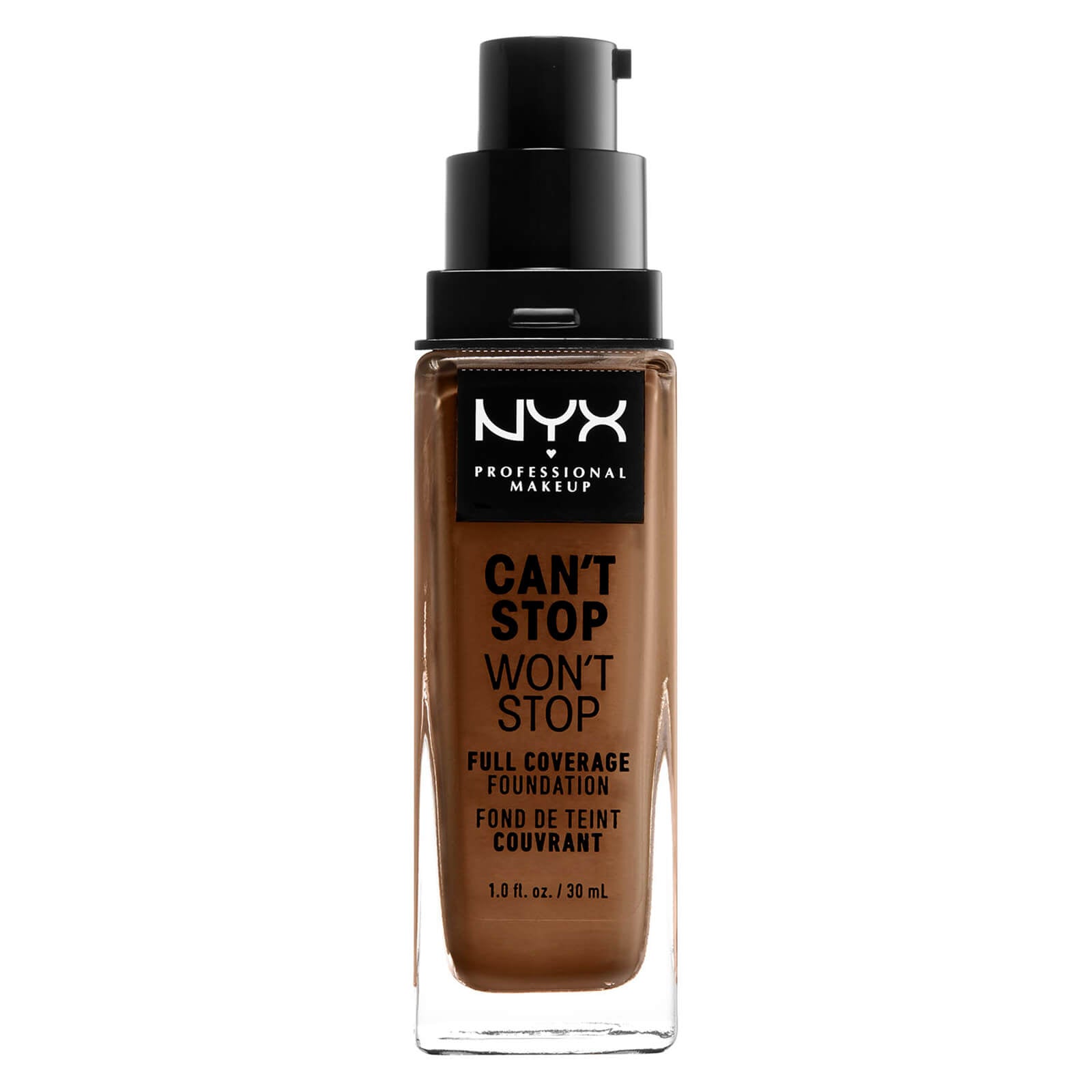 NYX Professional Makeup Can't Stop Won't Stop Full Coverage Liquid Foundation 30ml (Various Shades)