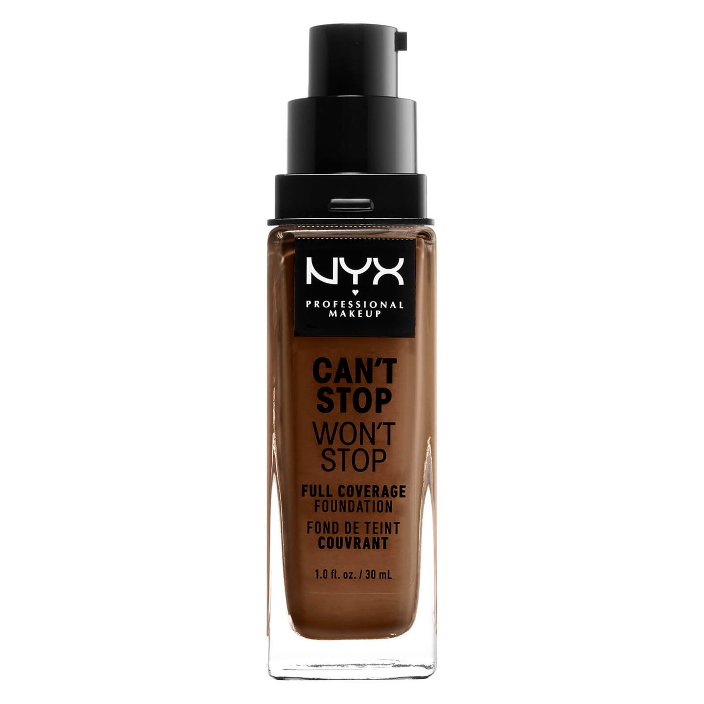 NYX Professional Makeup Can't Stop Won't Stop Full Coverage Liquid Foundation 30ml (Various Shades)