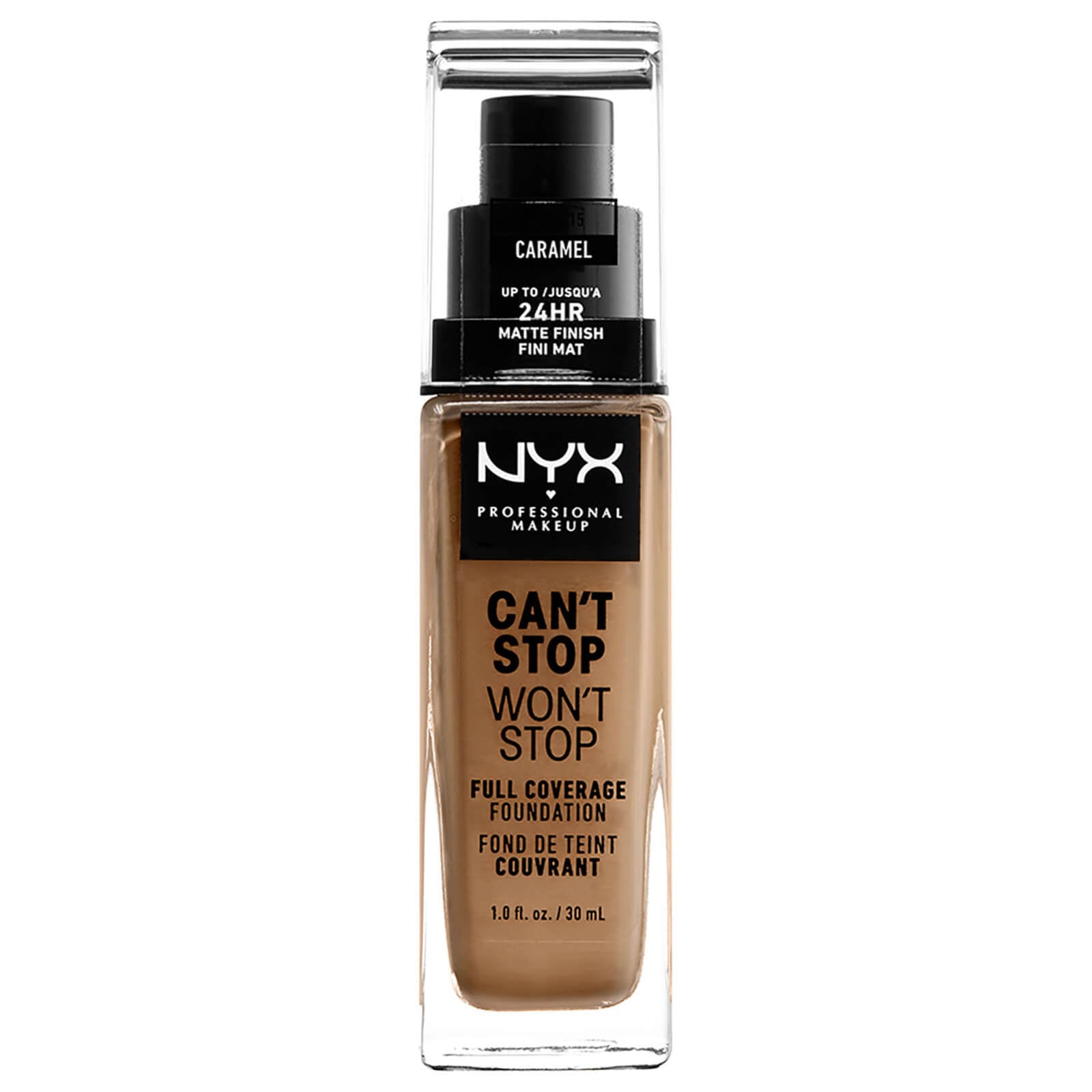 NYX Professional Makeup Can't Stop Won't Stop Full Coverage Liquid Foundation 30ml (Various Shades)