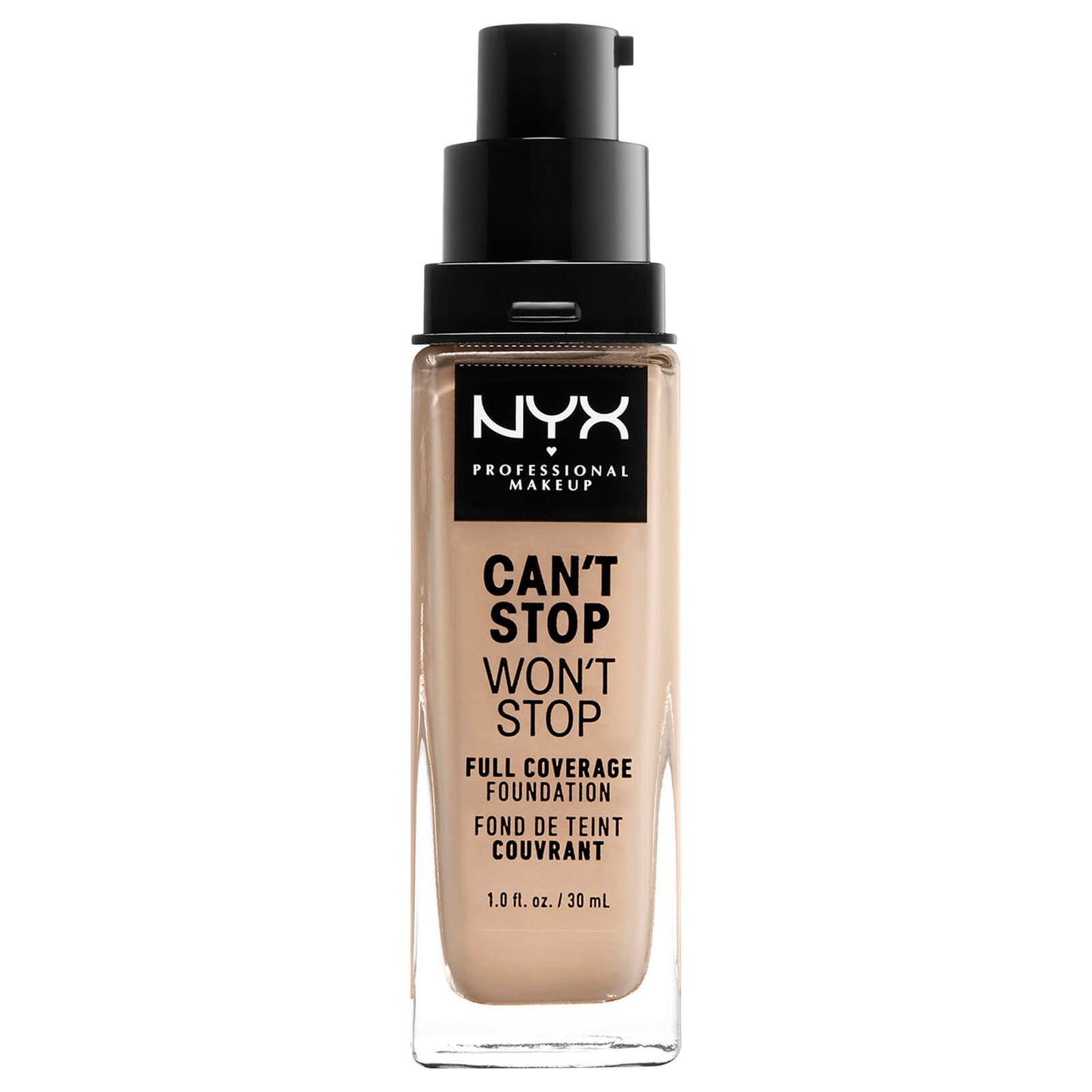 NYX Professional Makeup Can't Stop Won't Stop Full Coverage Liquid Foundation 30ml (Various Shades)