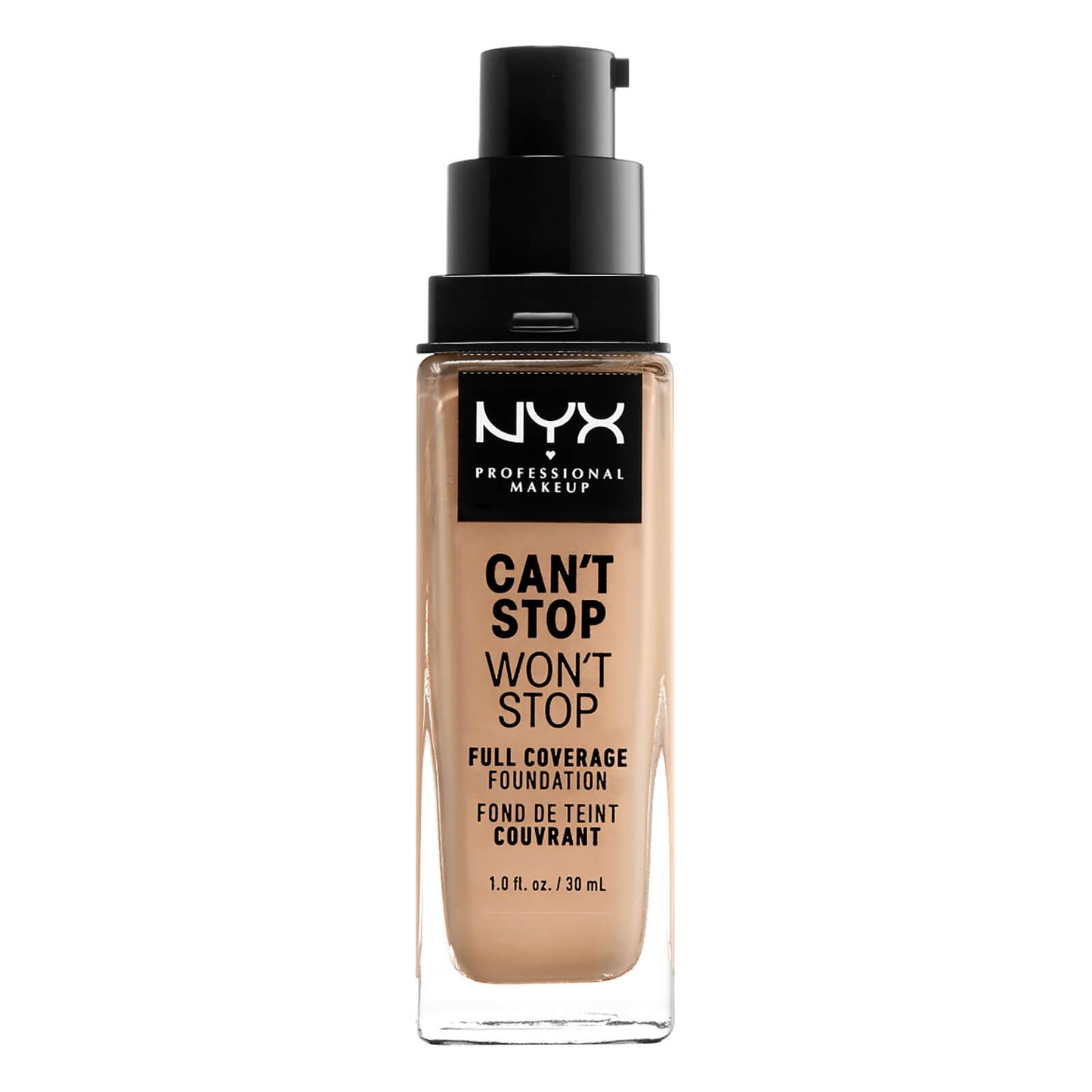 NYX Professional Makeup Can't Stop Won't Stop Full Coverage Liquid Foundation 30ml (Various Shades)