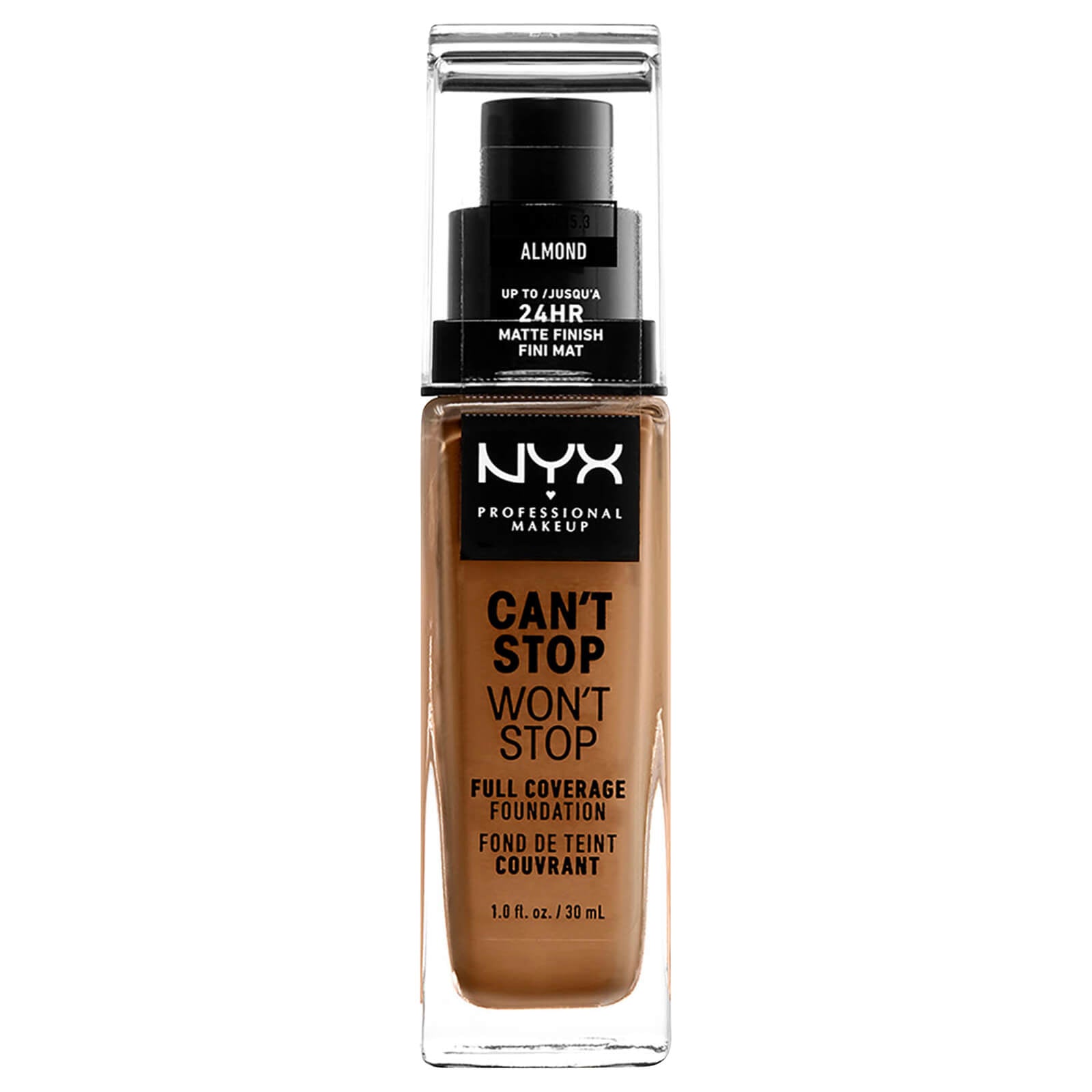 NYX Professional Makeup Can't Stop Won't Stop Full Coverage Liquid Foundation 30ml (Various Shades)