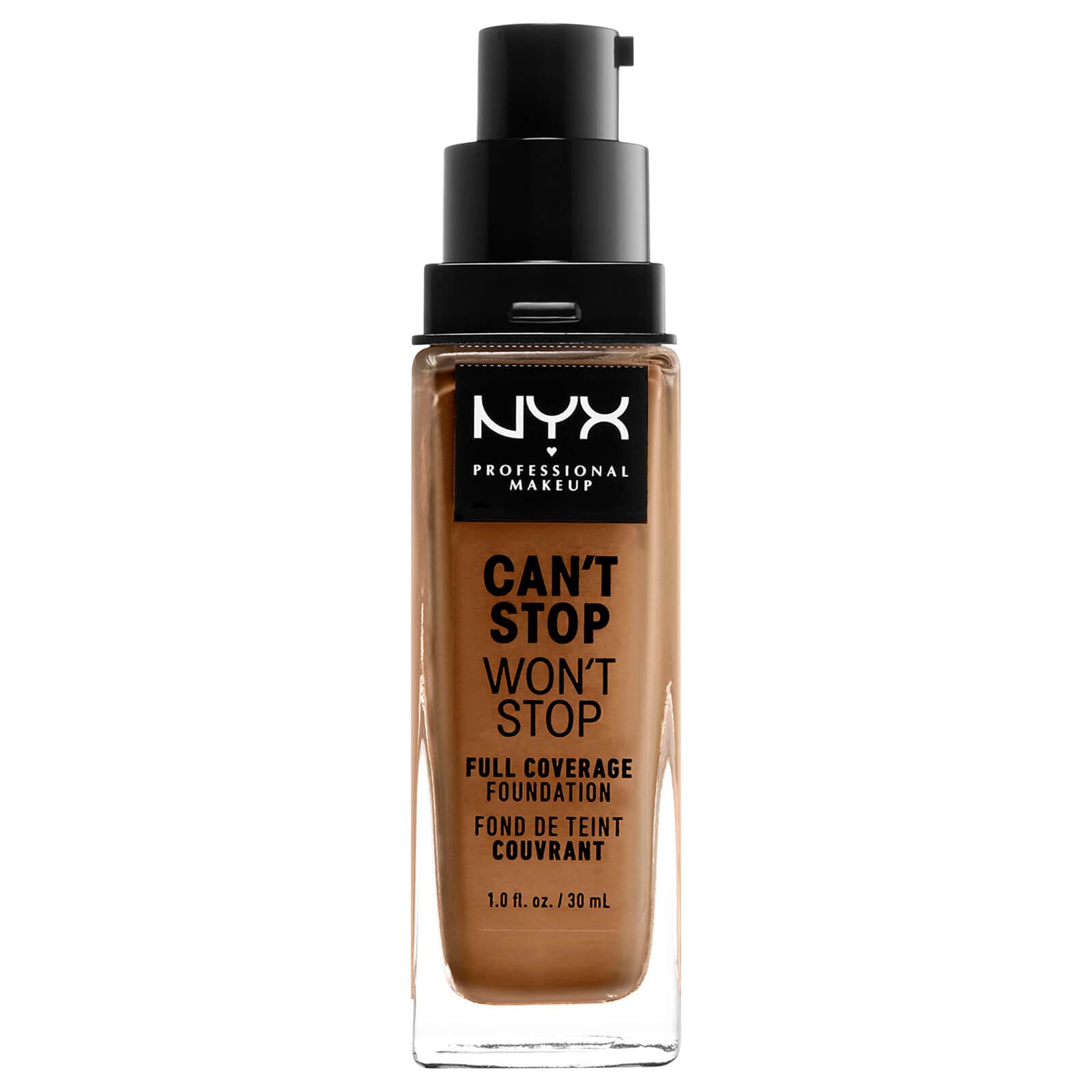 NYX Professional Makeup Can't Stop Won't Stop Full Coverage Liquid Foundation 30ml (Various Shades)