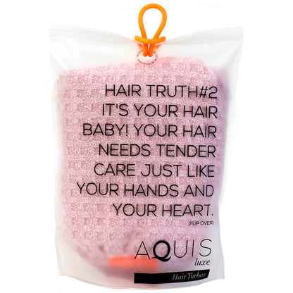 Aquis Hair Turban Waffle Luxe Blush