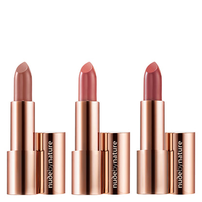 nude by nature Glimmer Moisture Shine Lipstick Trio