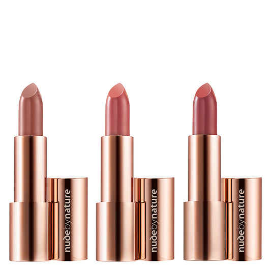 nude by nature Glimmer Moisture Shine Lipstick Trio