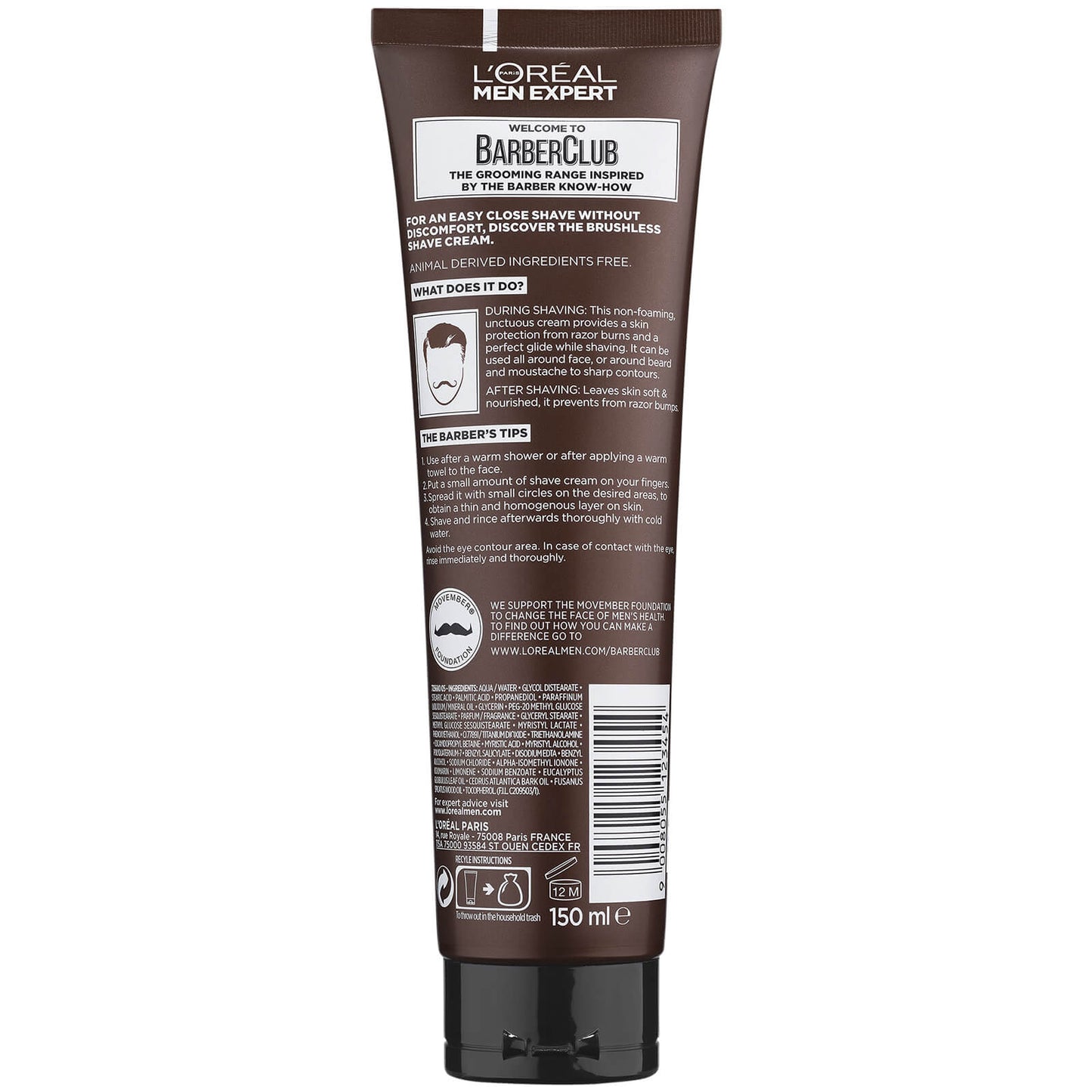 L'Oréal Paris Men Expert Barber Club Shave Cream 150ml