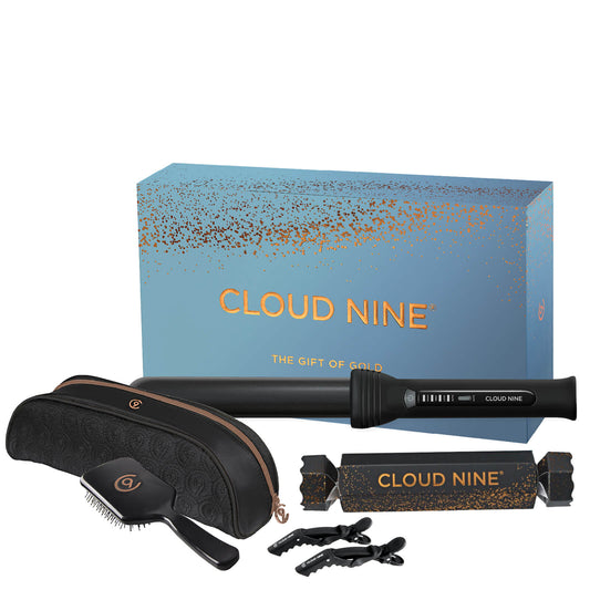 CLOUD NINE Curling Wand Gift Box with Brush Rose Gold