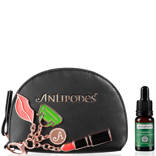 Antipodes Black Bag with Hosanna H2O Intensive Skin-Plumping Serum 10ml (Free Gift)