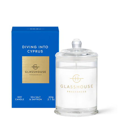 Glasshouse Fragrances Diving into Cyprus Candle 60g