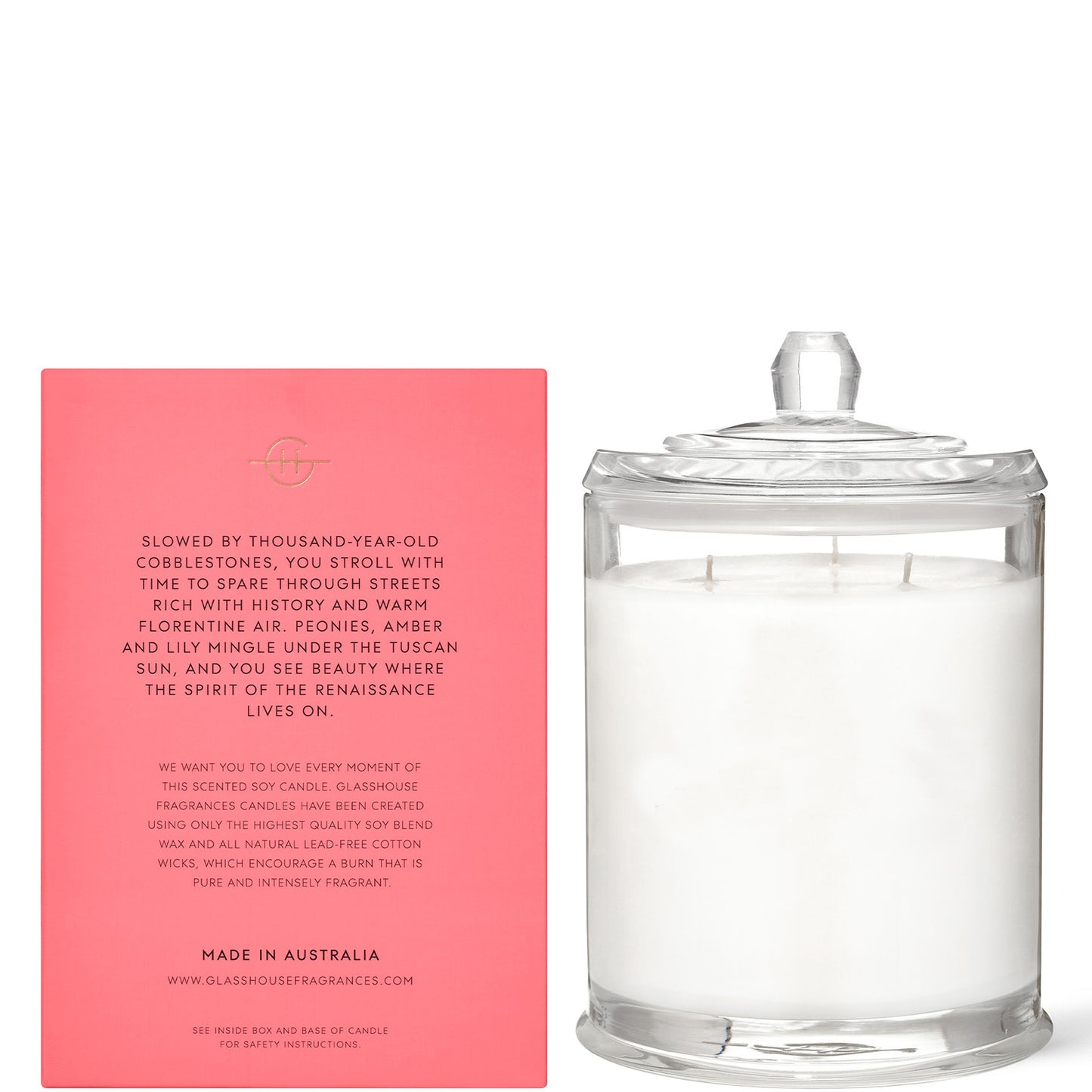 Glasshouse Fragrances Forever Florence Candle 760g