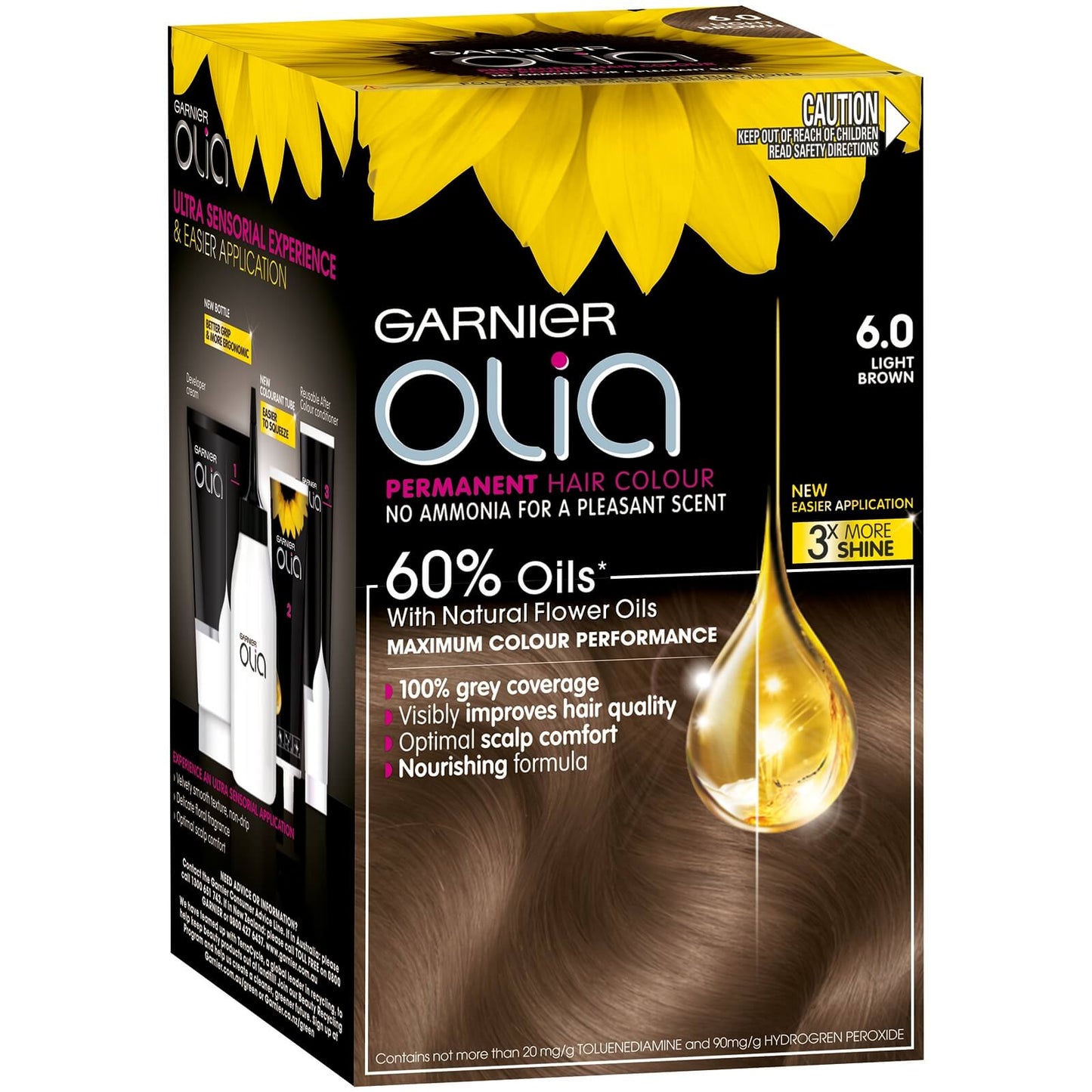 Garnier Olia Permanent Hair Colour - Light Brown 6.0