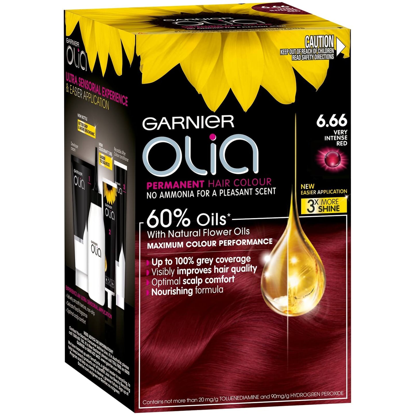 Garnier Olia Permanent Hair Colour - Very Intense Red 6.66